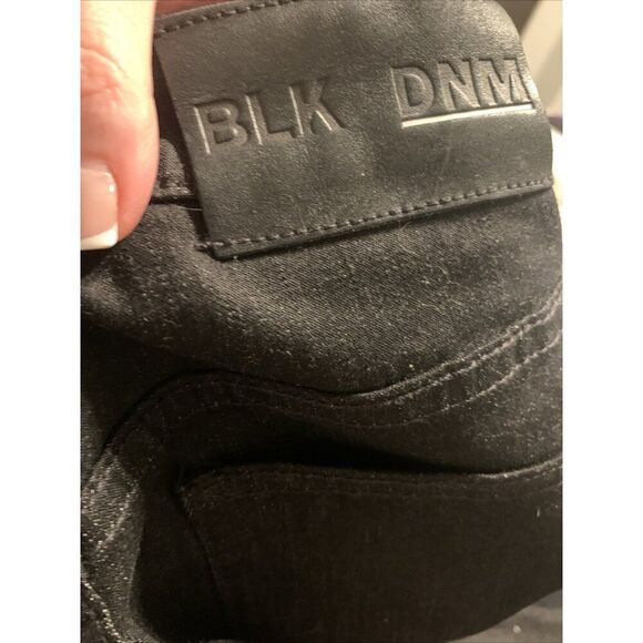 blk dnm jeans Authentic Solid Black High Rise Skinny Denim 25 - Picture 8 of 8